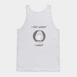 naughty, funny, cat meme, slogan with cat Tank Top